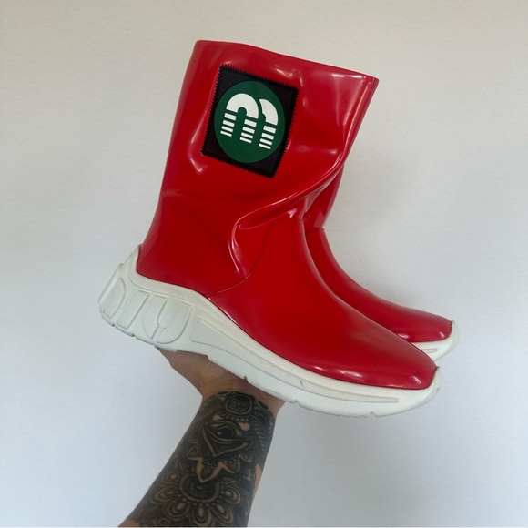 SOLD Miu Miu Vintage Red Rainboots - Picture 2 of 10